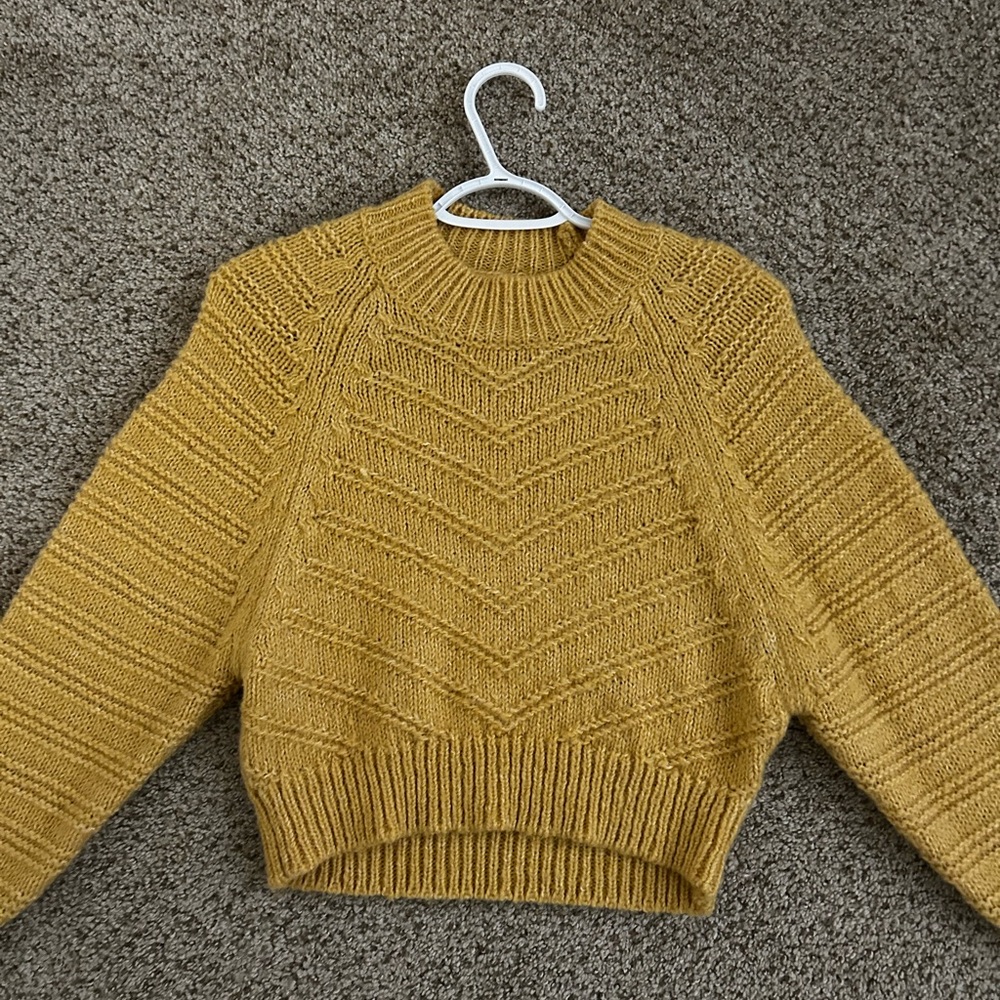 Elodie Mustard Crew Neck Sweater